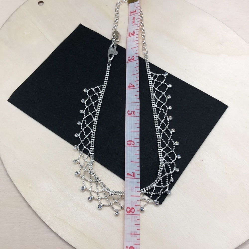 Givenchy formal crystal lace necklace choker or collar, elegant statement. - Picture 5 of 6